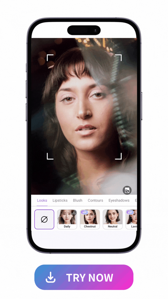 a woman wearing a wreath photo with wheat 01 foundation applied and adjusting degrees by Vivid Glam